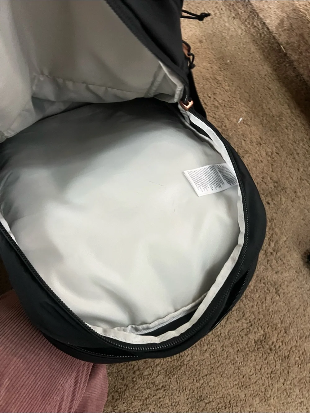 The North Face Black Backpack with Rose Gold Accents - Picture 5 of 6